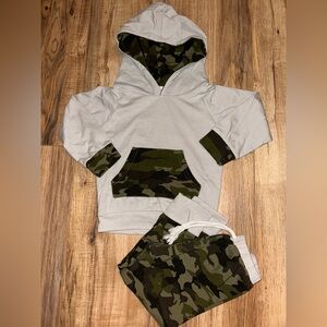 Gently used Camo Accent Hoodie set